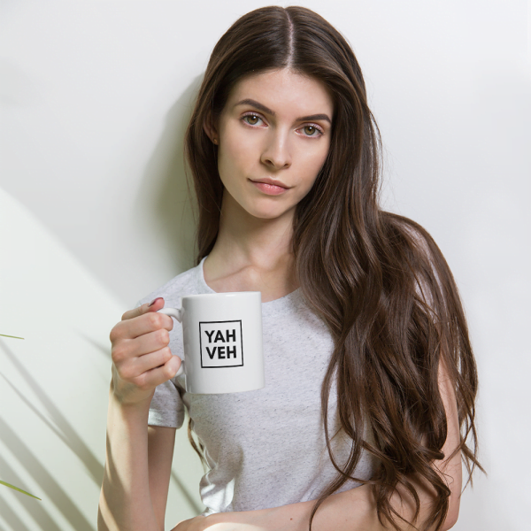 Regular Mug – With Black YAHVEH Print