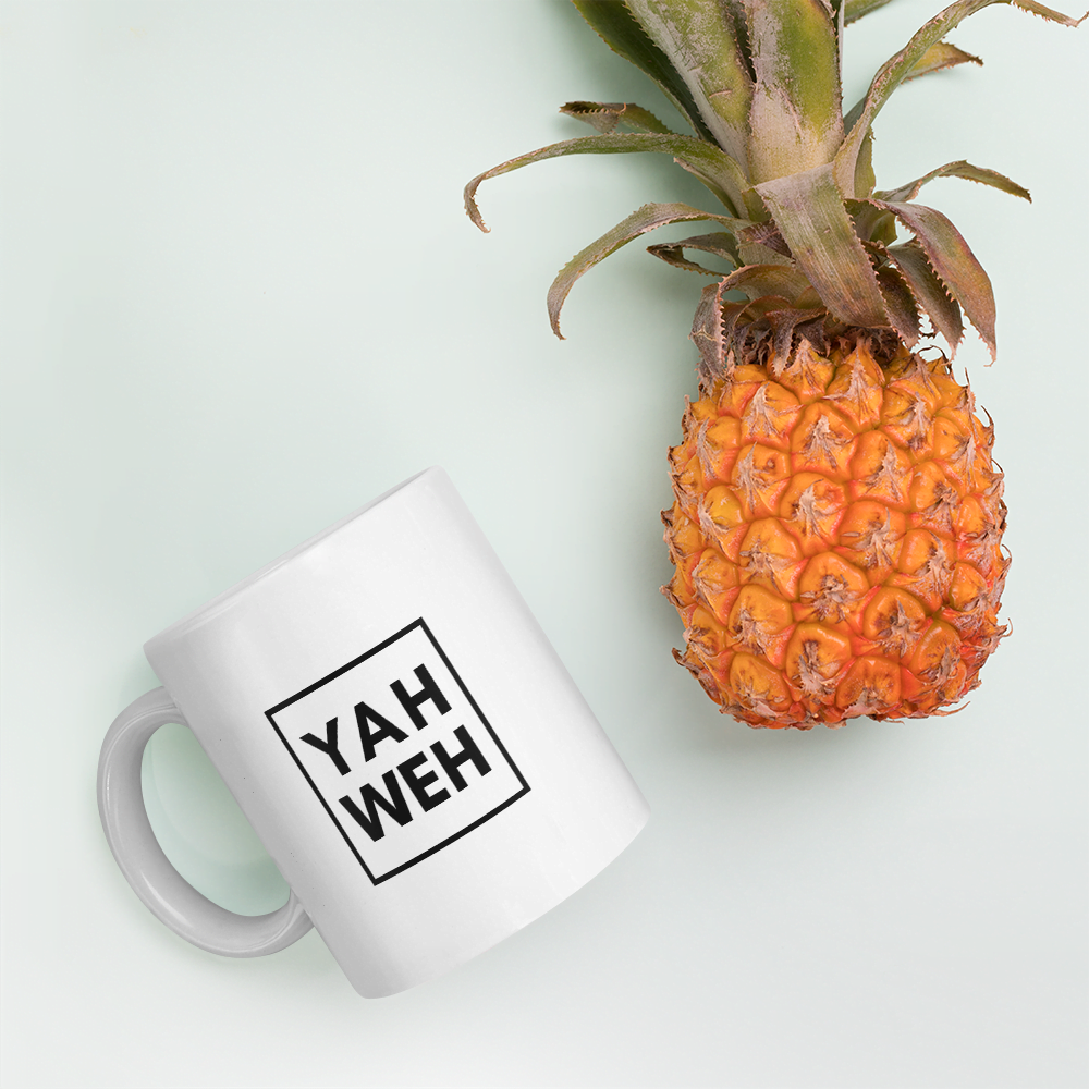 Regular Mug - With Black YAHWEH Print - Image 3