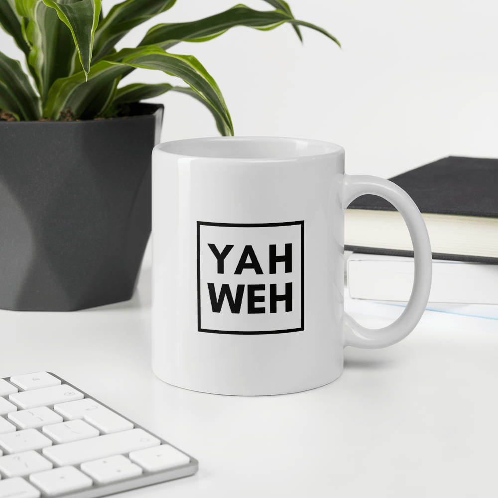 Regular Mug - With Black YAHWEH Print - Image 5