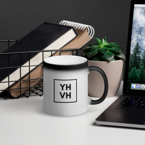 Heat Changing Mug - With Black YHVH Print - Image 2