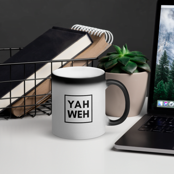 Heat Changing Mug - With Black YAHWEH Print - Image 2