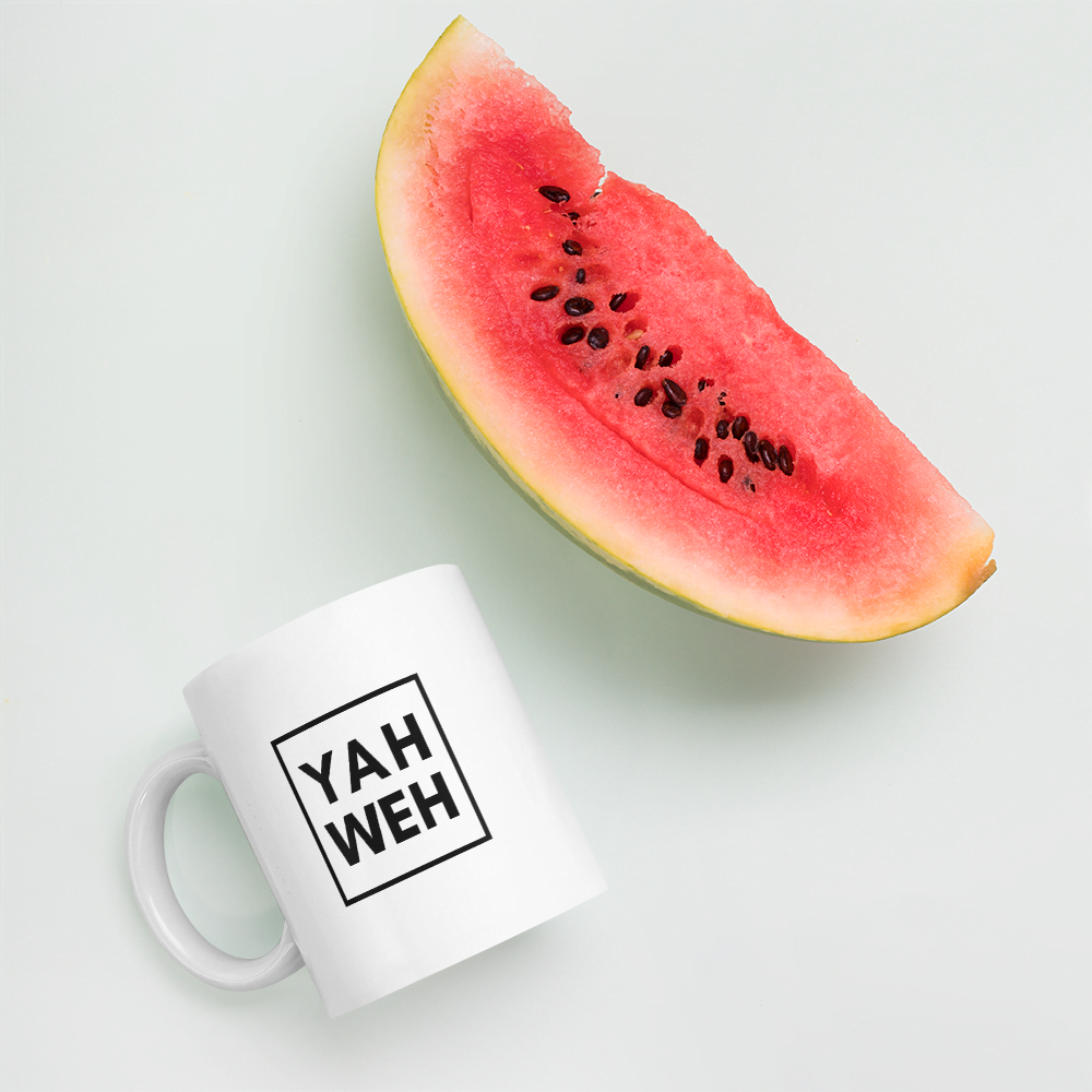 Regular Mug - With Black YAHWEH Print - Image 4