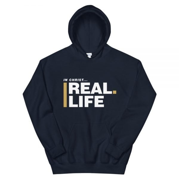 Unisex Hoodie – In Christ Real Life – Front Print - Afbeelding 5