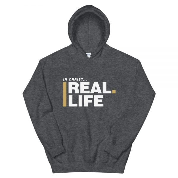 Unisex Hoodie – In Christ Real Life – Front Print - Afbeelding 6