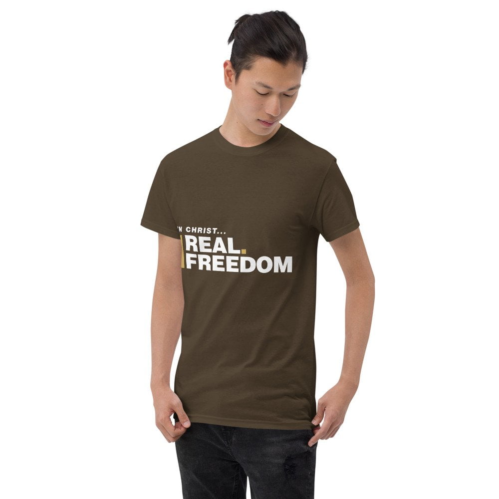 Short Sleeve T-Shirt - In Christ Real Freedom - Front Print - Image 3