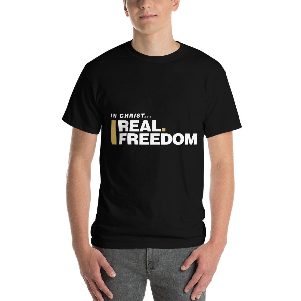 Short Sleeve T-Shirt - In Christ Real Freedom - Front Print