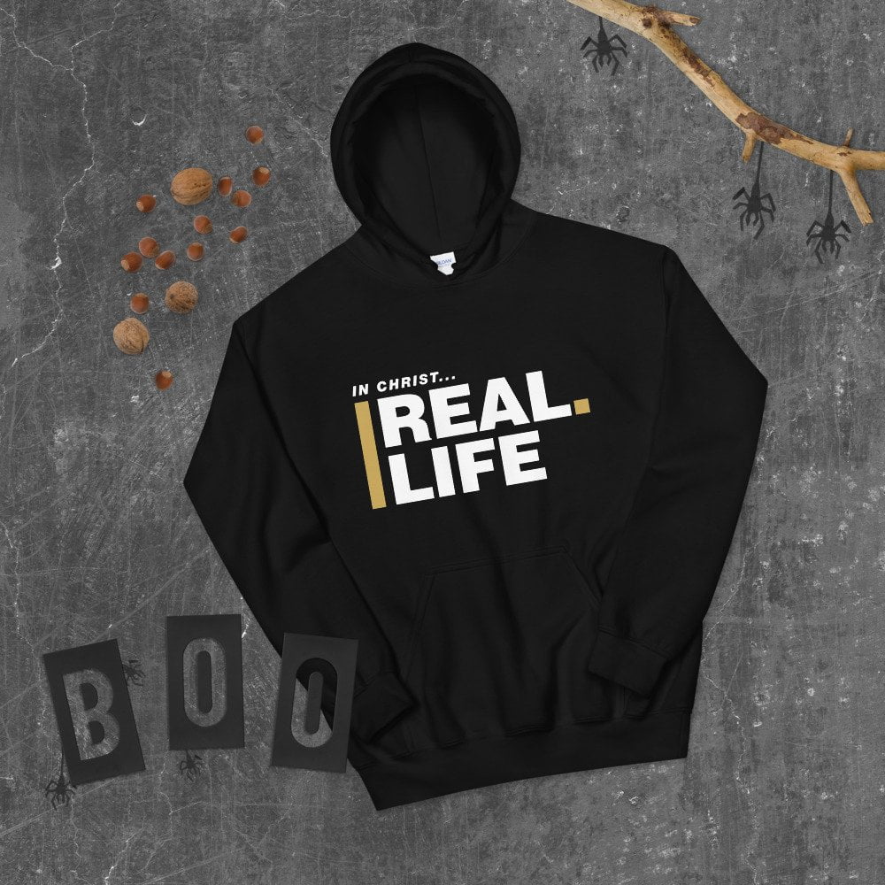 Unisex Hoodie – In Christ Real Life – Front Print - Image 4
