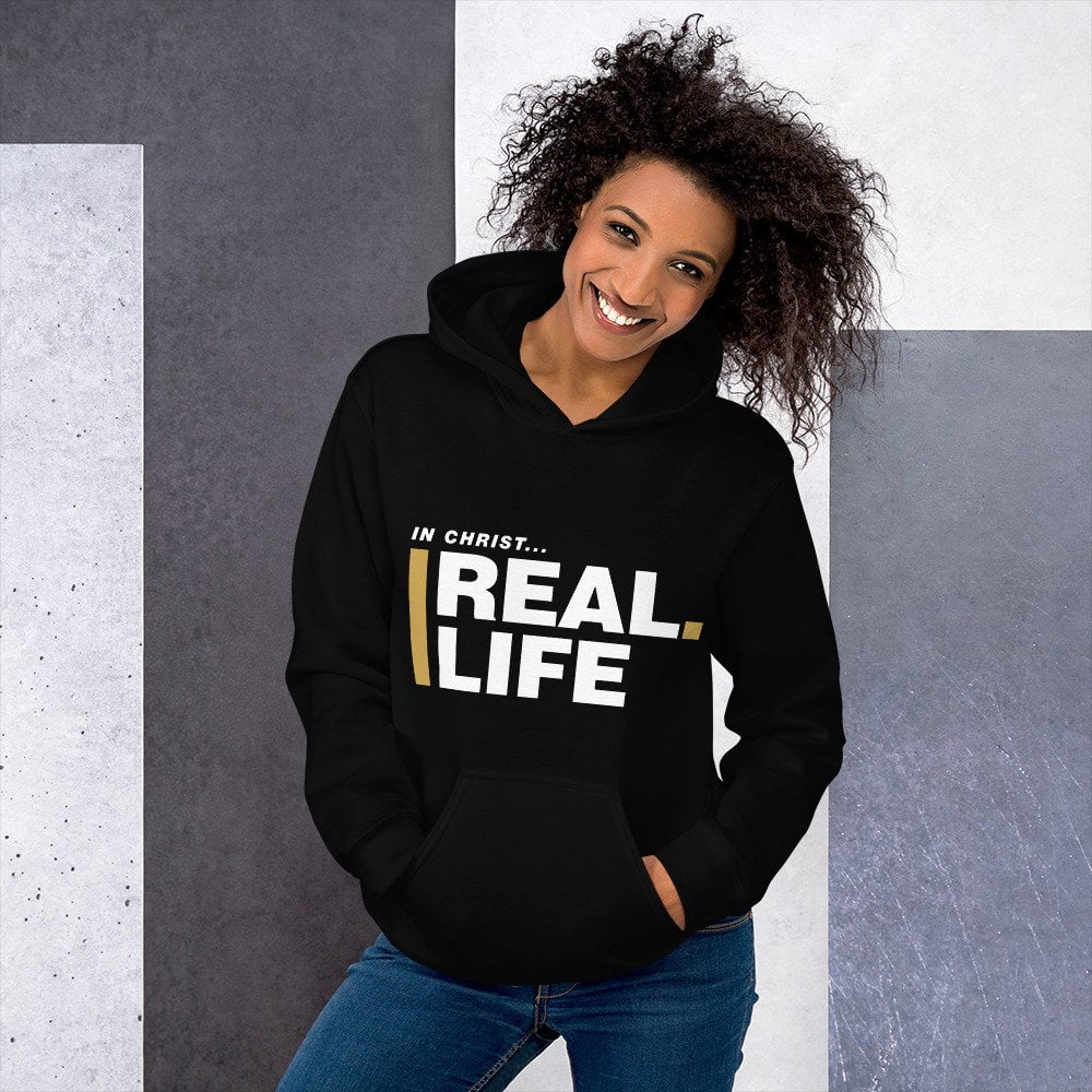 Unisex Hoodie – In Christ Real Life – Front Print - Image 3