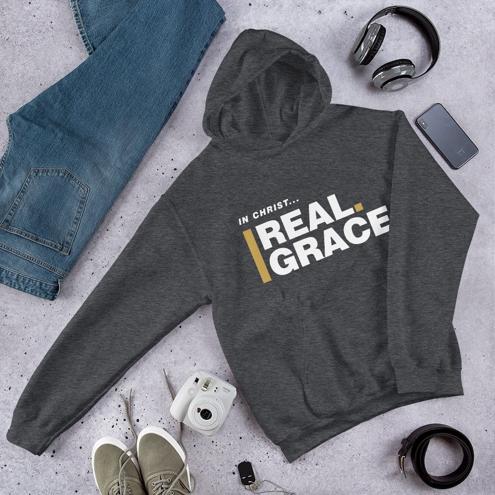 Unisex Hoodie - In Christ Real Grace – Front Only - Afbeelding 2