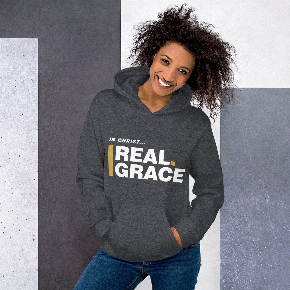 Unisex Hoodie - In Christ Real Grace – Front Only - Afbeelding 6