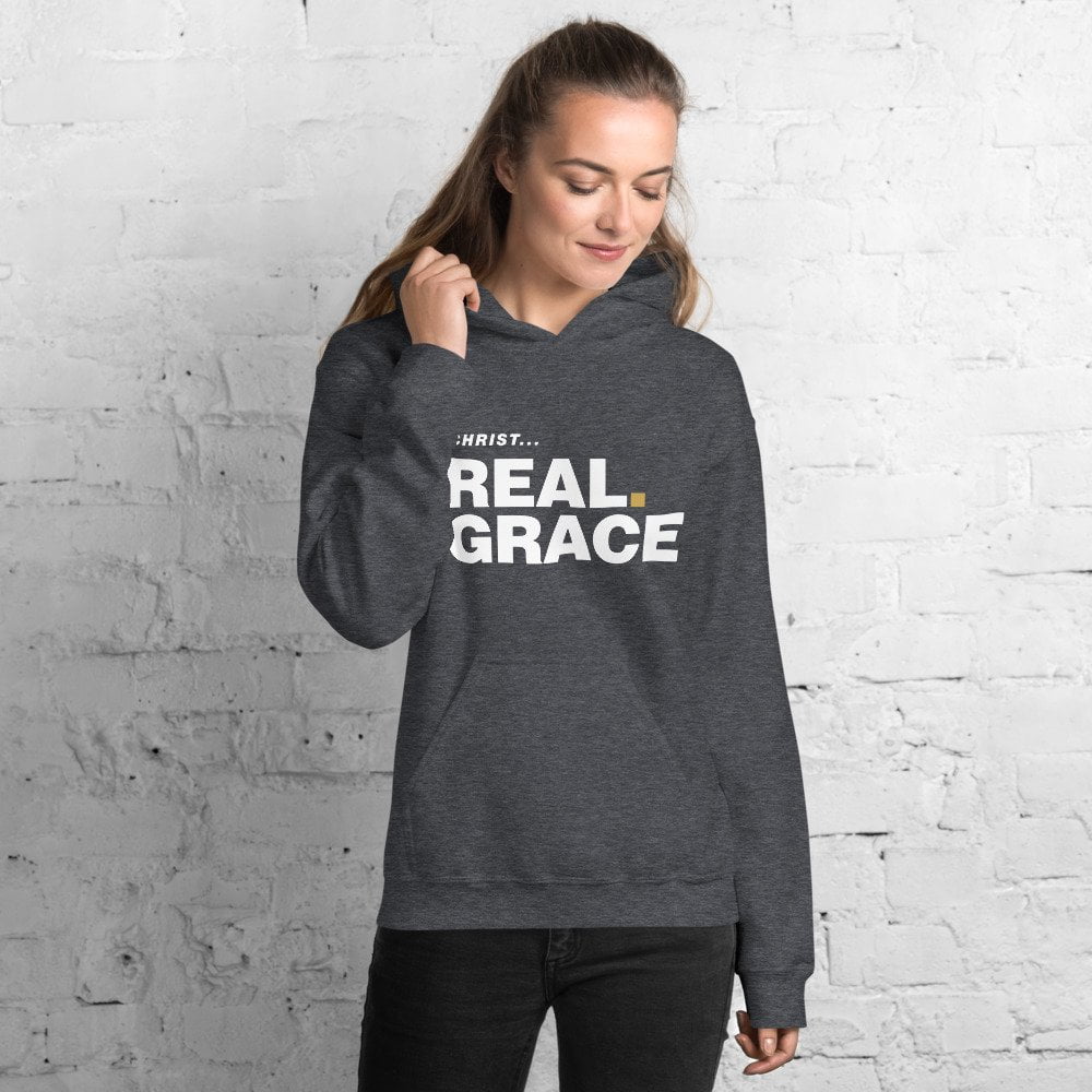 Unisex Hoodie - In Christ Real Grace – Front Only - Afbeelding 8