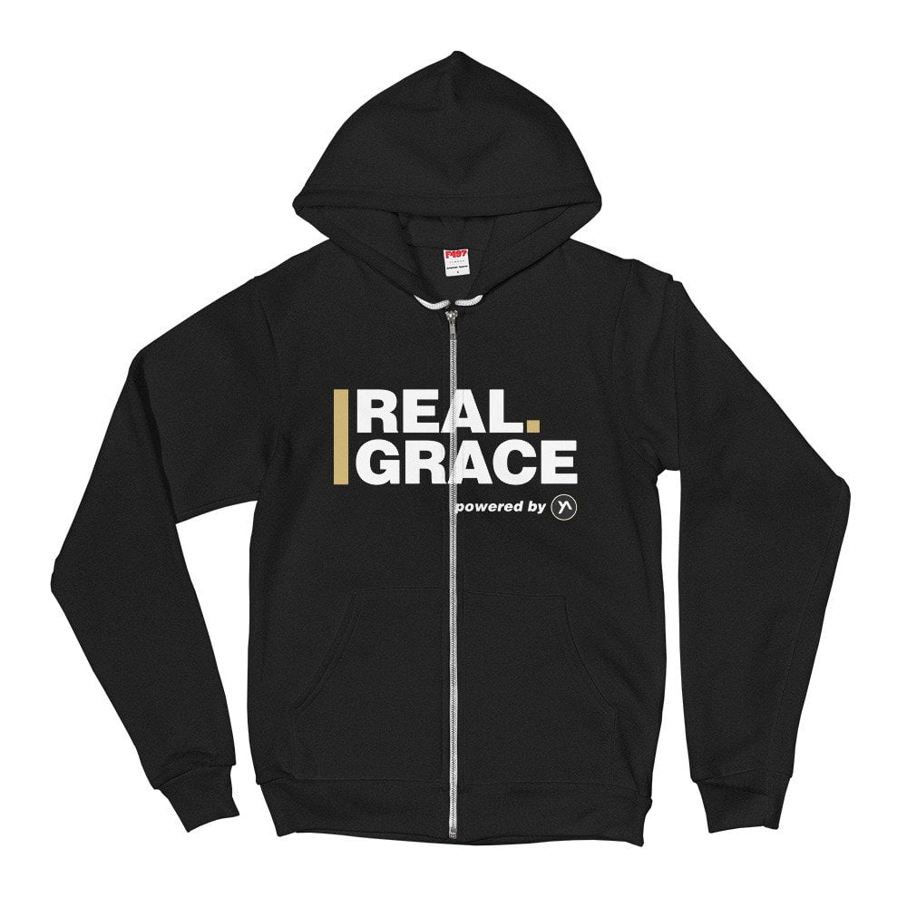 Hoodie Sweater - In Christ Real Grace – Bild 2