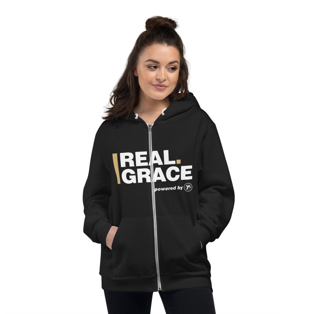 Hoodie Sweater - In Christ Real Grace – Bild 3