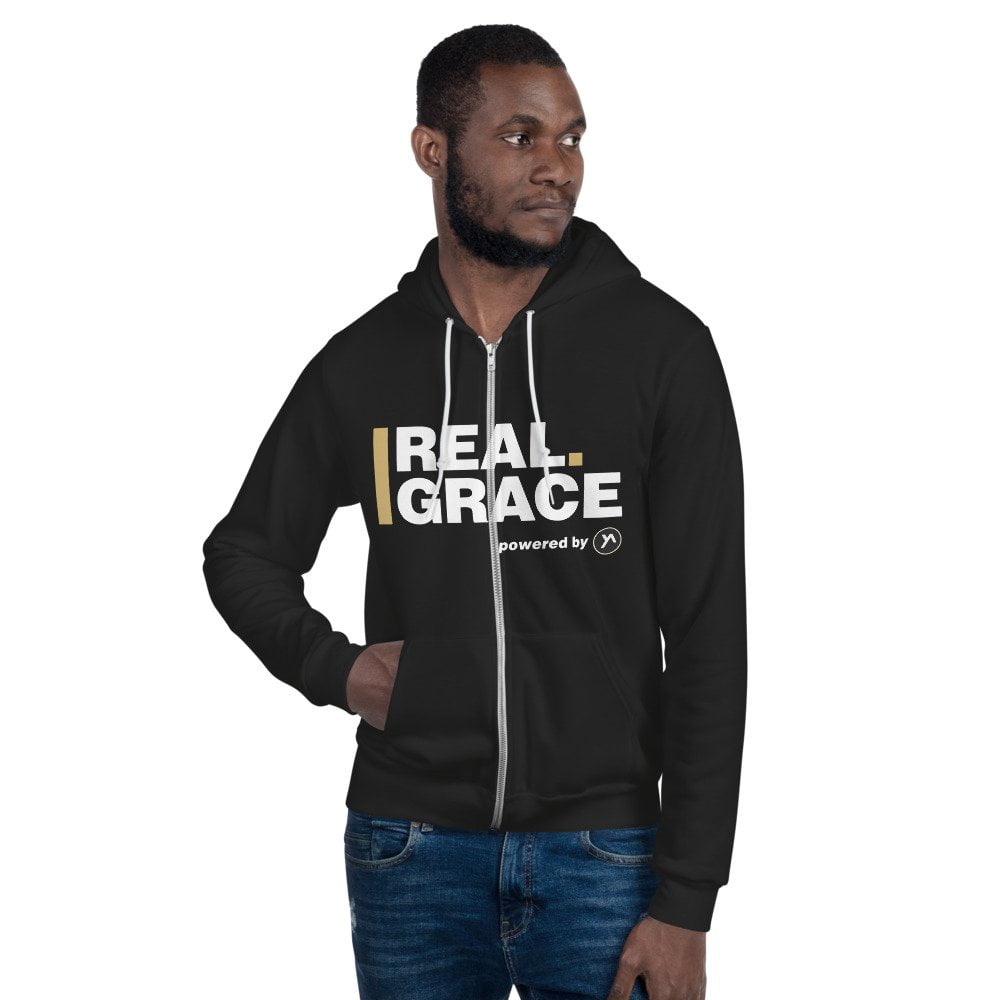 Hoodie Sweater - In Christ Real Grace – Bild 4