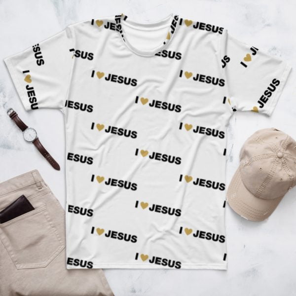 Men's All Over T-Shirt - I Love Jesus