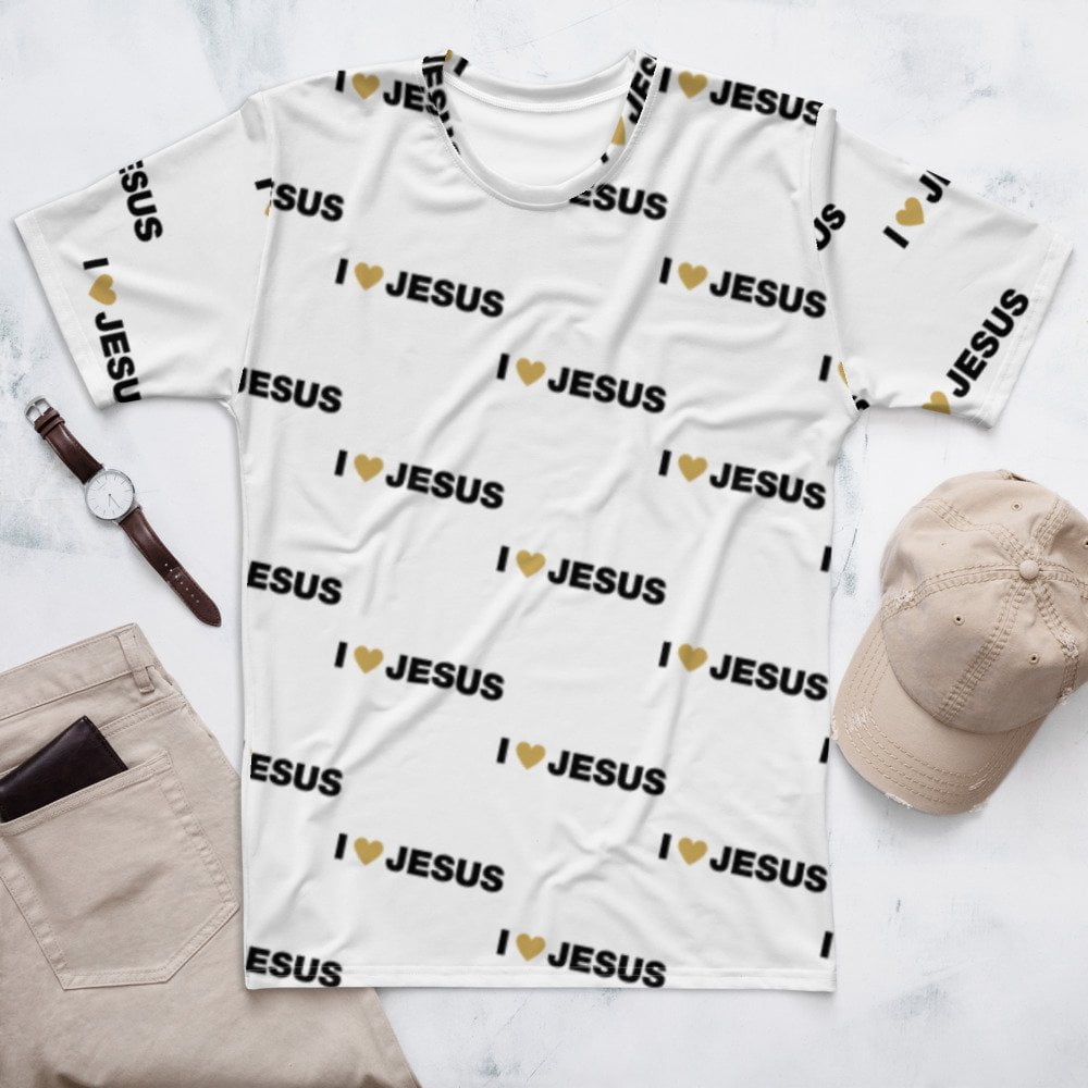 Men's All Over T-Shirt - I Love Jesus