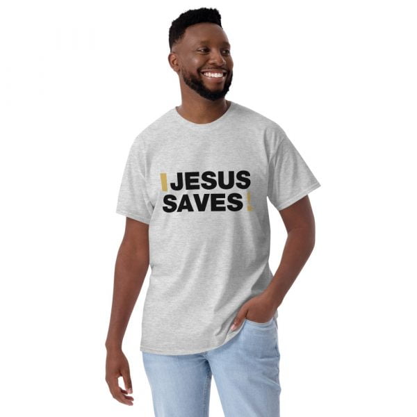 Short Sleeve T-Shirt - Jesus Saves! (light) - Image 3