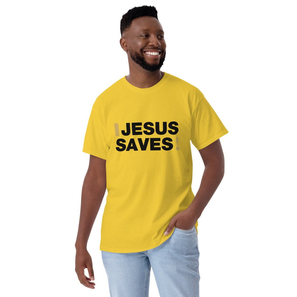 Short Sleeve T-Shirt - Jesus Saves! (light) - Image 4