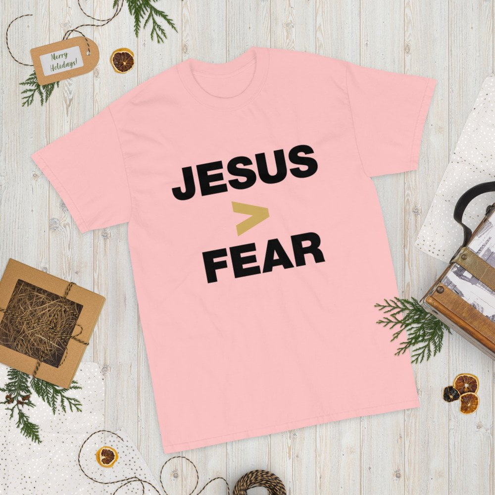 Short Sleeve T-Shirt - Jesus > Fear (light) - Image 5