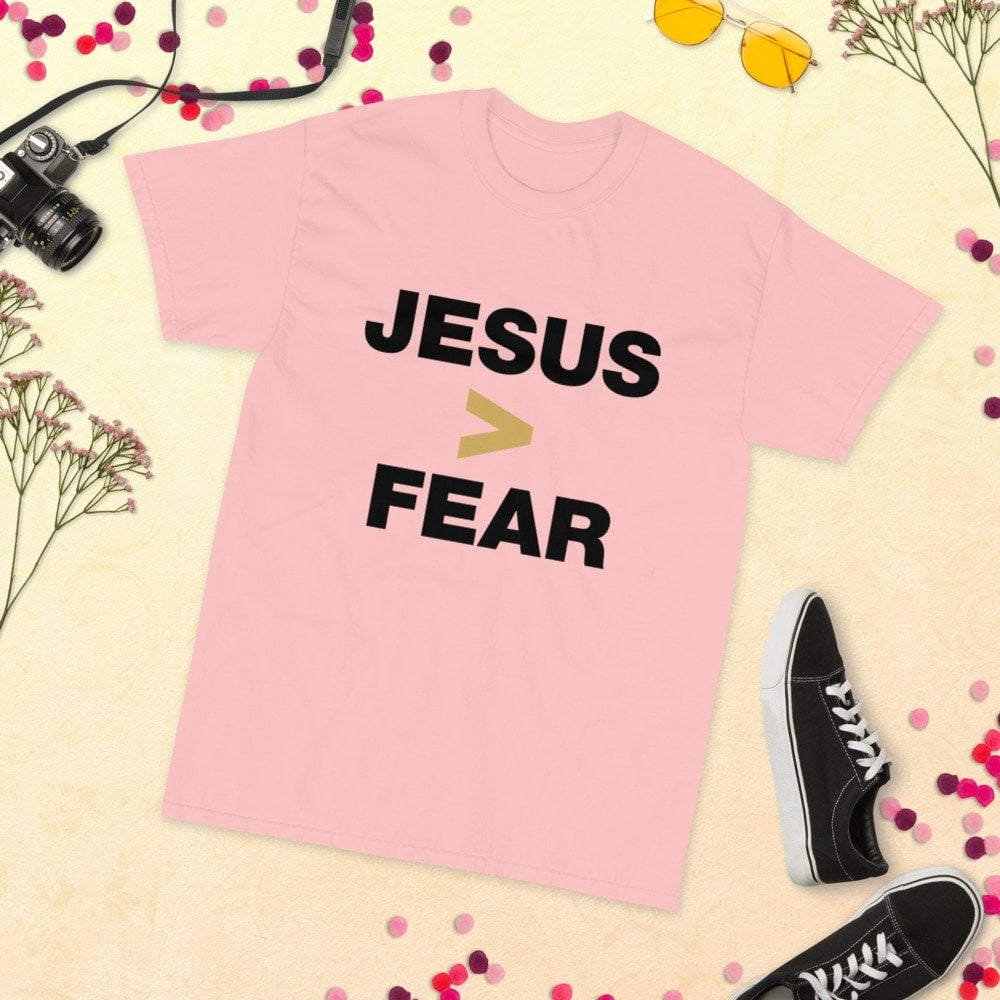 Short Sleeve T-Shirt - Jesus > Fear (light) - Image 6