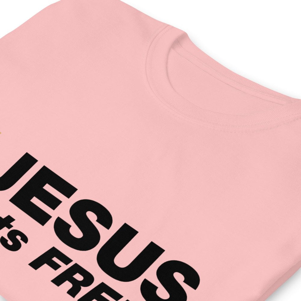 Short Sleeve T-Shirt - Jesus sets FREE! (light) - Image 14