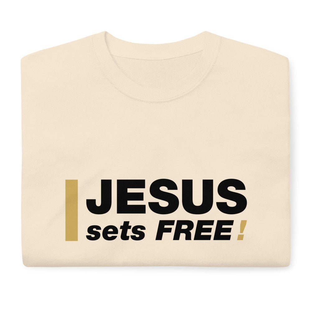 Short Sleeve T-Shirt - Jesus sets FREE! (light)