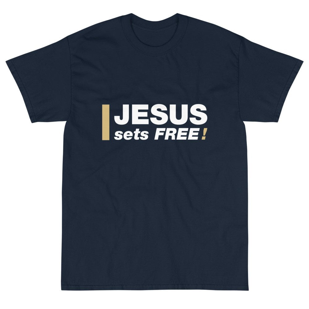 Short Sleeve T-Shirt - Jesus sets FREE! - Image 2