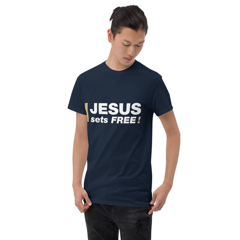 Short Sleeve T-Shirt - Jesus sets FREE! - Image 3