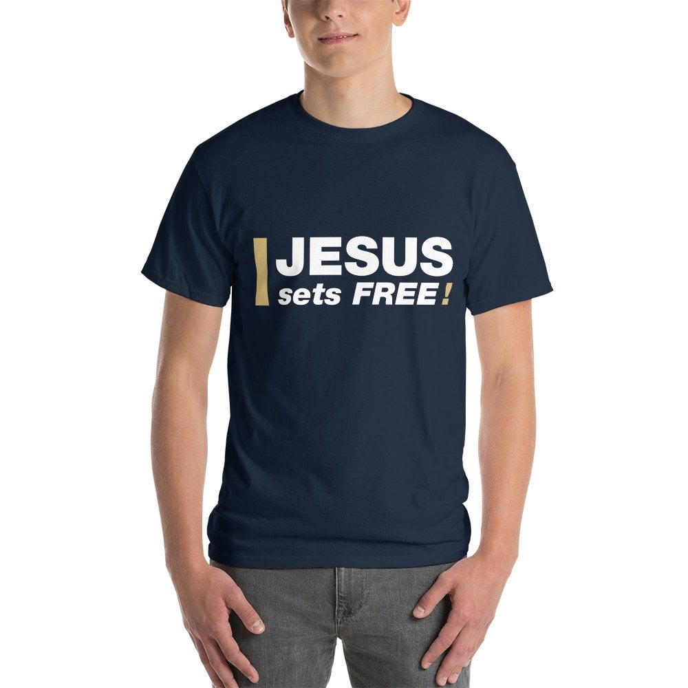 Short Sleeve T-Shirt - Jesus sets FREE! - Image 4