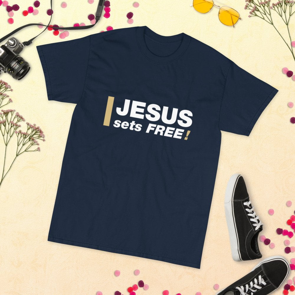 Short Sleeve T-Shirt - Jesus sets FREE! - Image 6