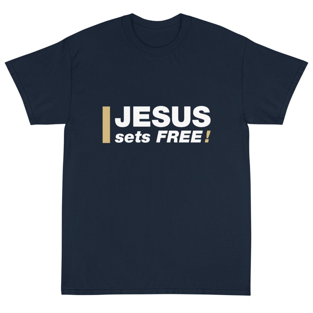 Short Sleeve T-Shirt - Jesus sets FREE! - Image 10
