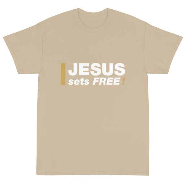 Short Sleeve T-Shirt - Jesus sets FREE! - Image 12