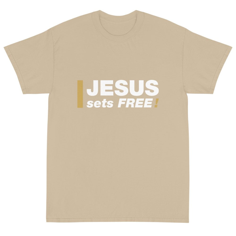 Short Sleeve T-Shirt - Jesus sets FREE! - Image 12