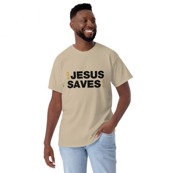 Short Sleeve T-Shirt - Jesus Saves! (light) - Image 2