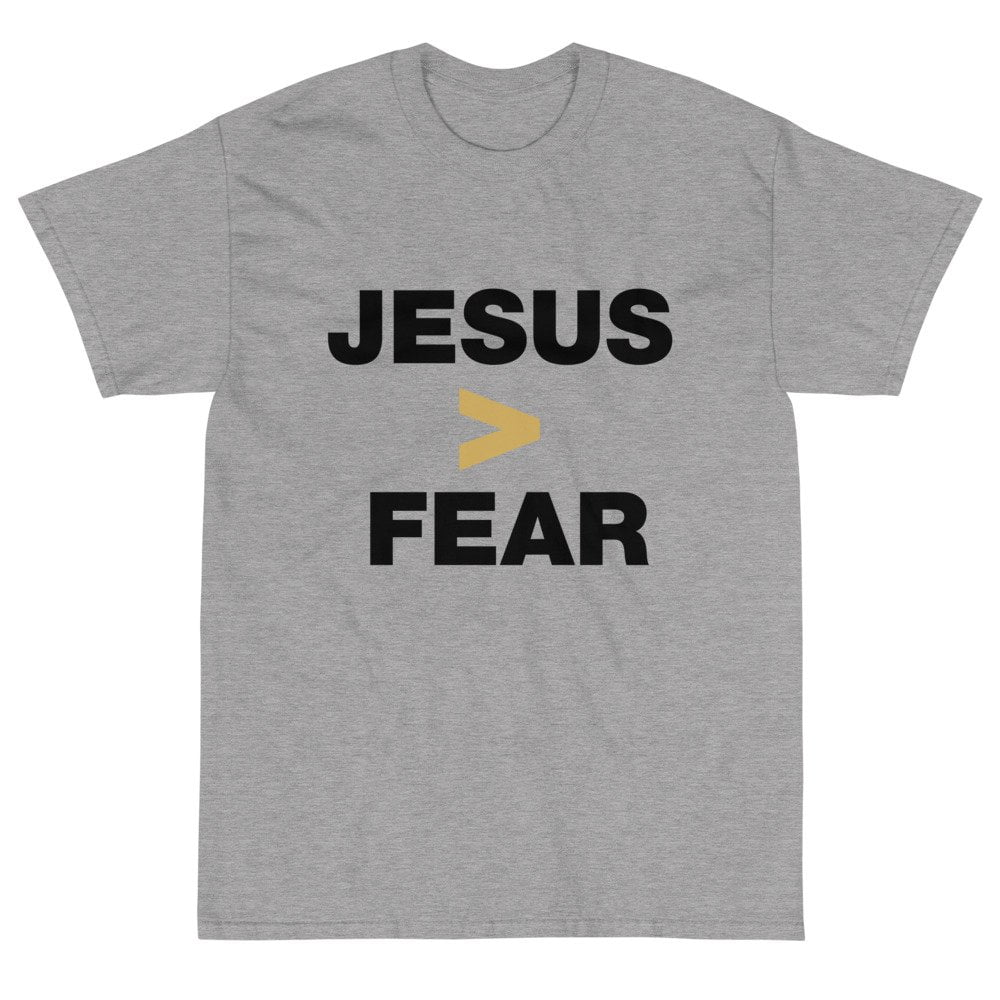 Short Sleeve T-Shirt - Jesus > Fear (light) - Image 9