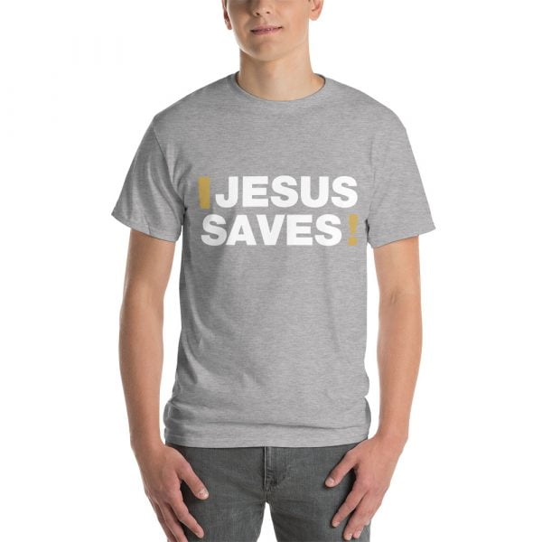 Short Sleeve T-Shirt - Jesus Saves! - Image 2