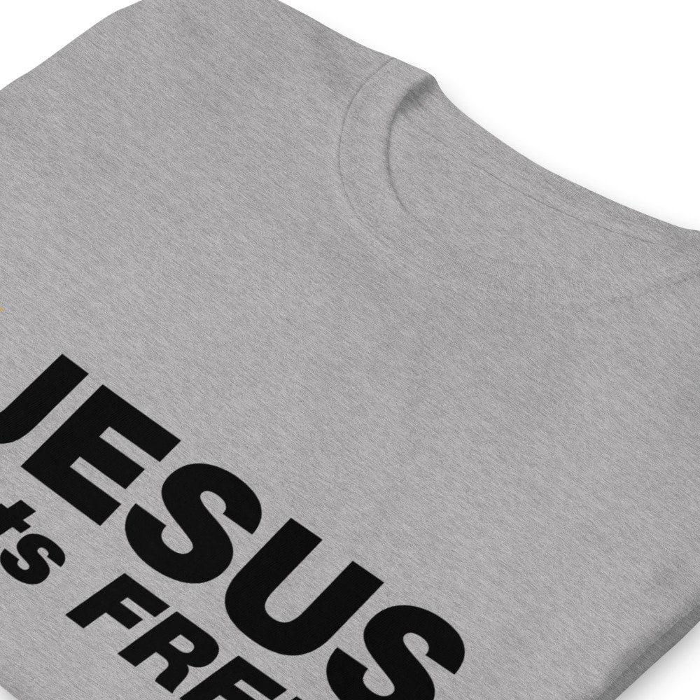 Short Sleeve T-Shirt - Jesus sets FREE! (light) - Image 10