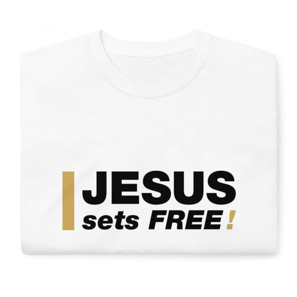 Short Sleeve T-Shirt - Jesus sets FREE! (light) - Image 16
