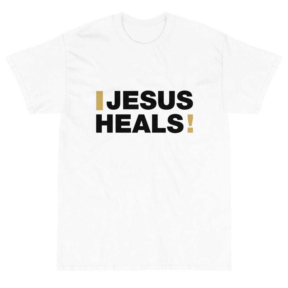 Short Sleeve T-Shirt - Jesus Heals! (light) - Image 4