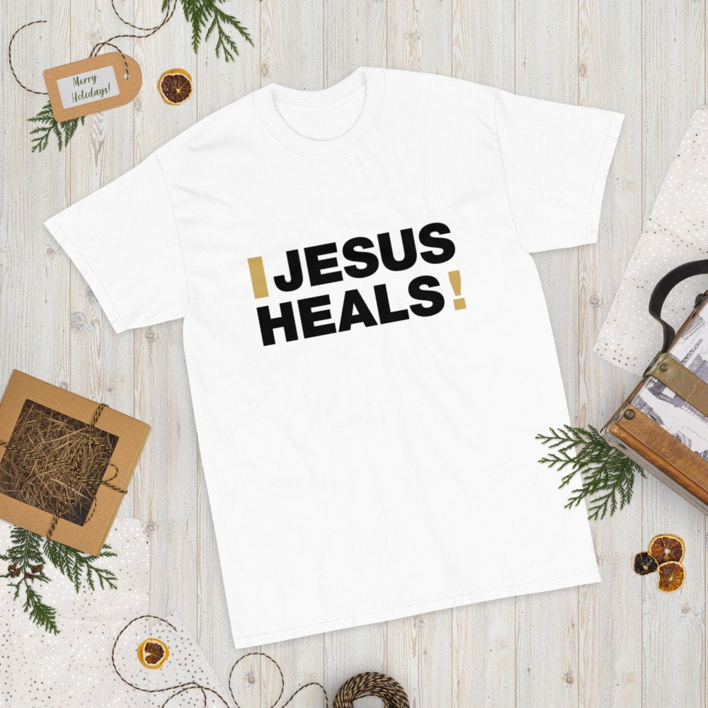Short Sleeve T-Shirt - Jesus Heals! (light) - Image 6