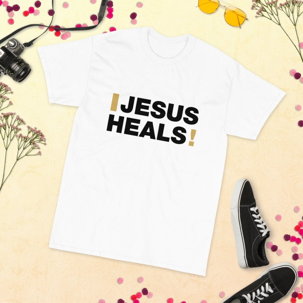 Short Sleeve T-Shirt - Jesus Heals! (light) - Image 7