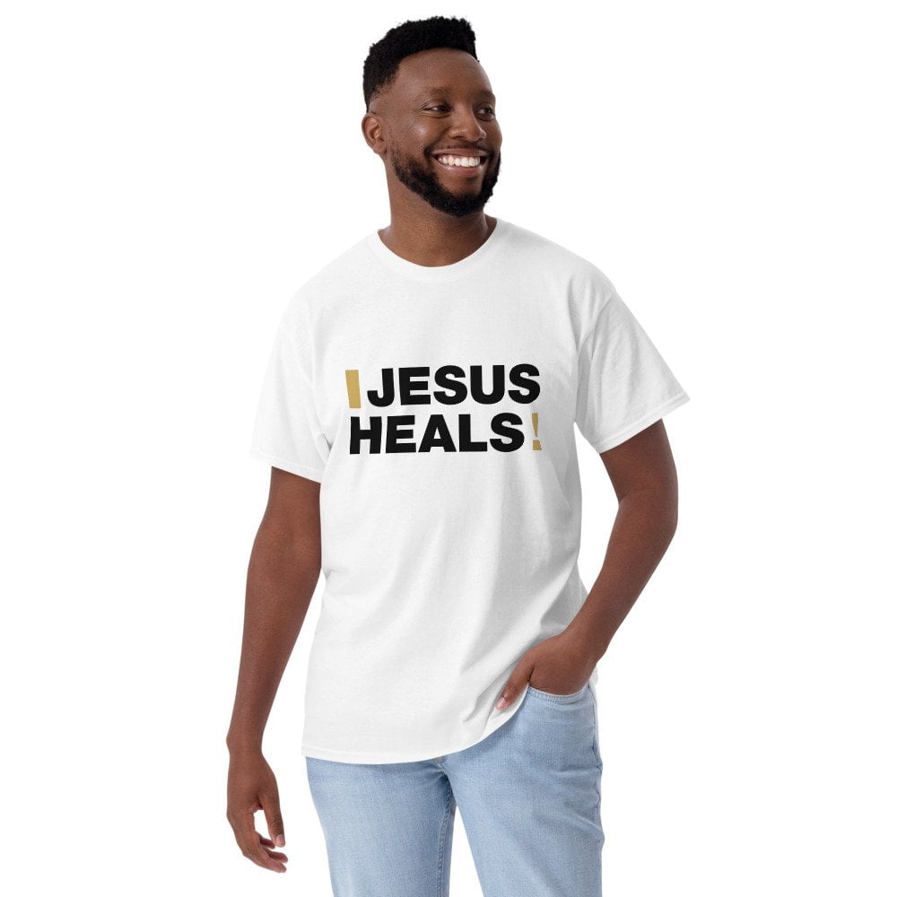 Short Sleeve T-Shirt - Jesus Heals! (light) - Image 8