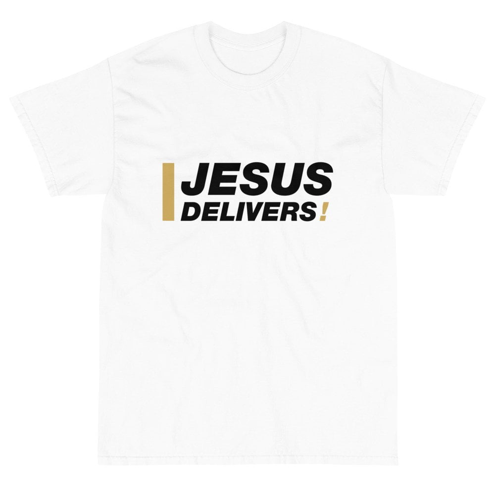 Short Sleeve T-Shirt - Jesus Delivers! (light) - Image 4