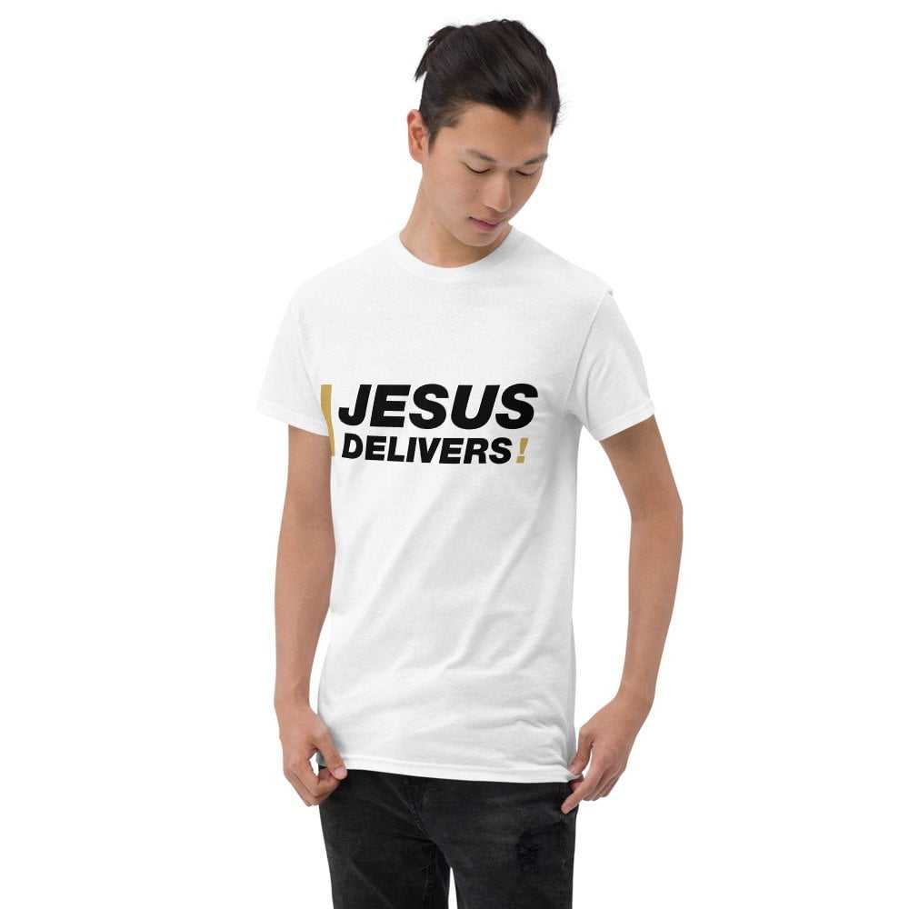 Short Sleeve T-Shirt - Jesus Delivers! (light) - Image 5