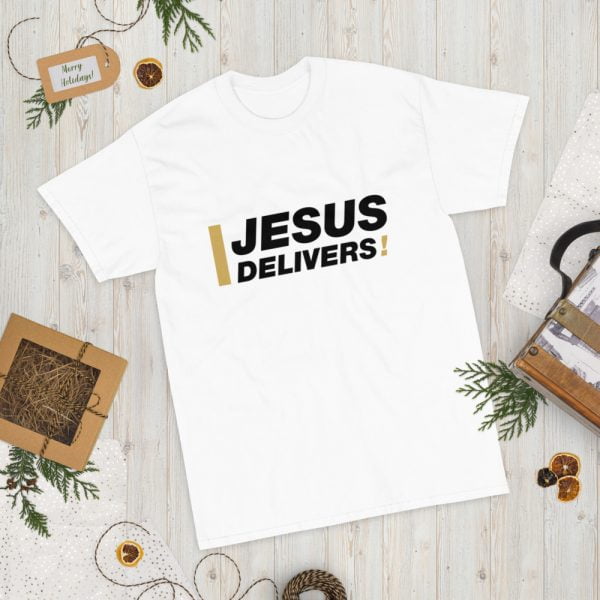 Short Sleeve T-Shirt - Jesus Delivers! (light) - Image 6