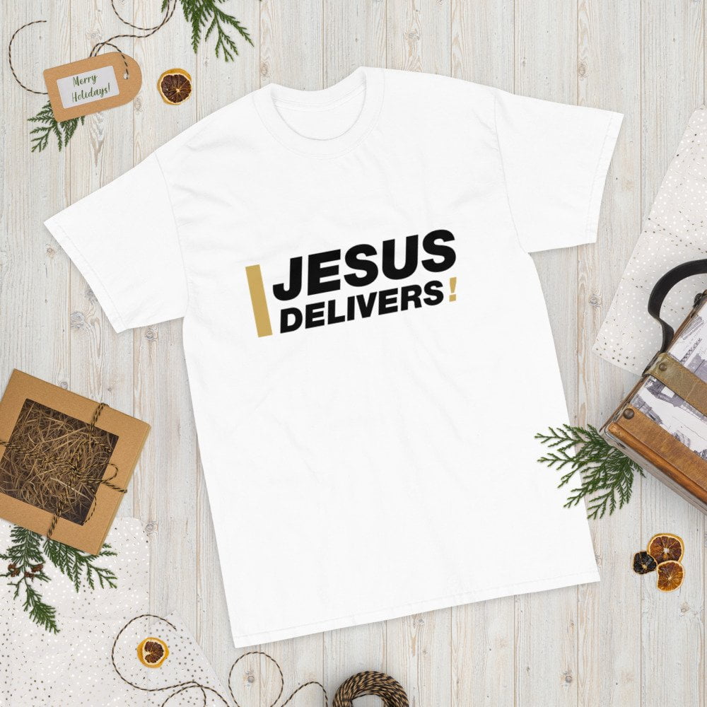 Short Sleeve T-Shirt - Jesus Delivers! (light) - Image 6