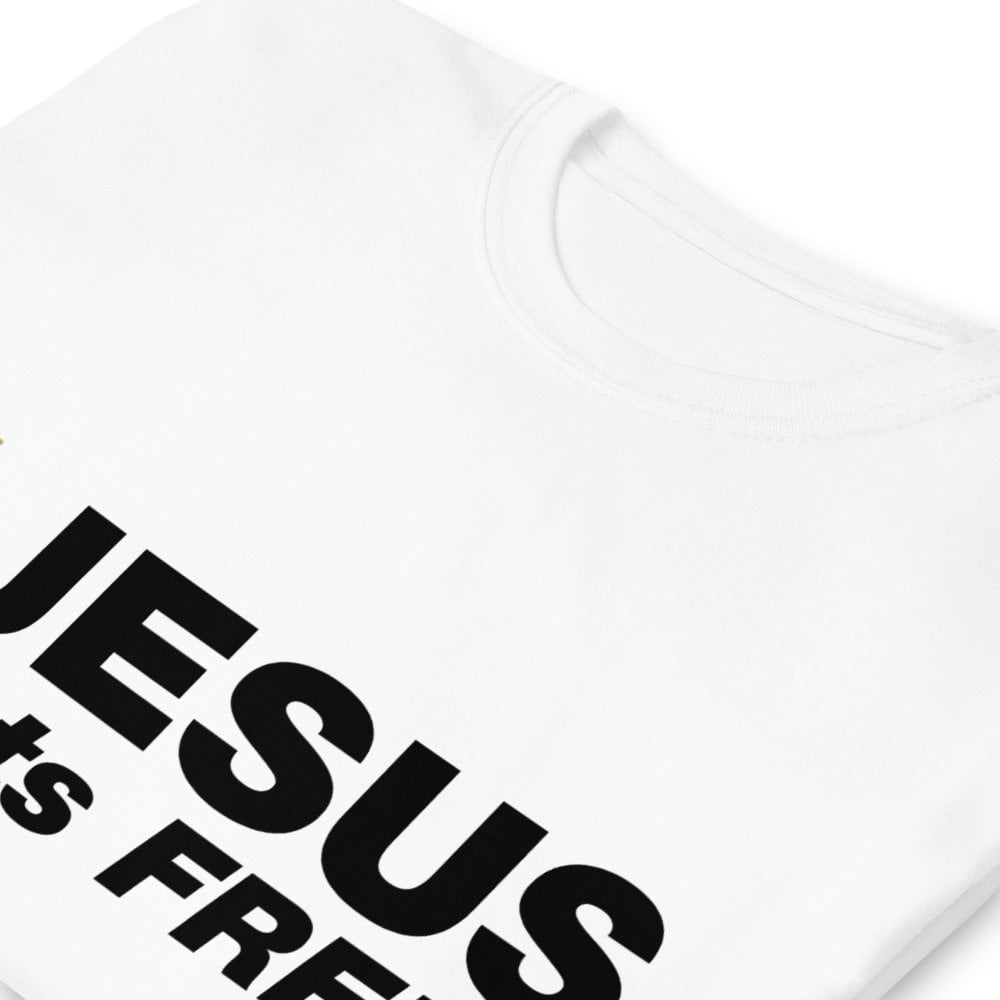 Short Sleeve T-Shirt - Jesus sets FREE! (light) - Image 17